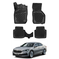 Skoda Superb Floor Mats 2024-2026, TPE All Weather, Non Slip Car Interior Floor Liner