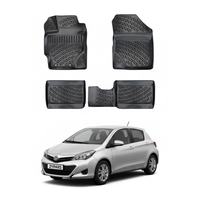 Toyota Yaris Floor Mats 2013-2020, TPE All Weather, Non Slip Car Interior Floor Liner