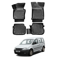 Volkswagen Caddy Floor Mats 2003-2010, TPE All Weather, Non Slip Car Interior Floor Liner