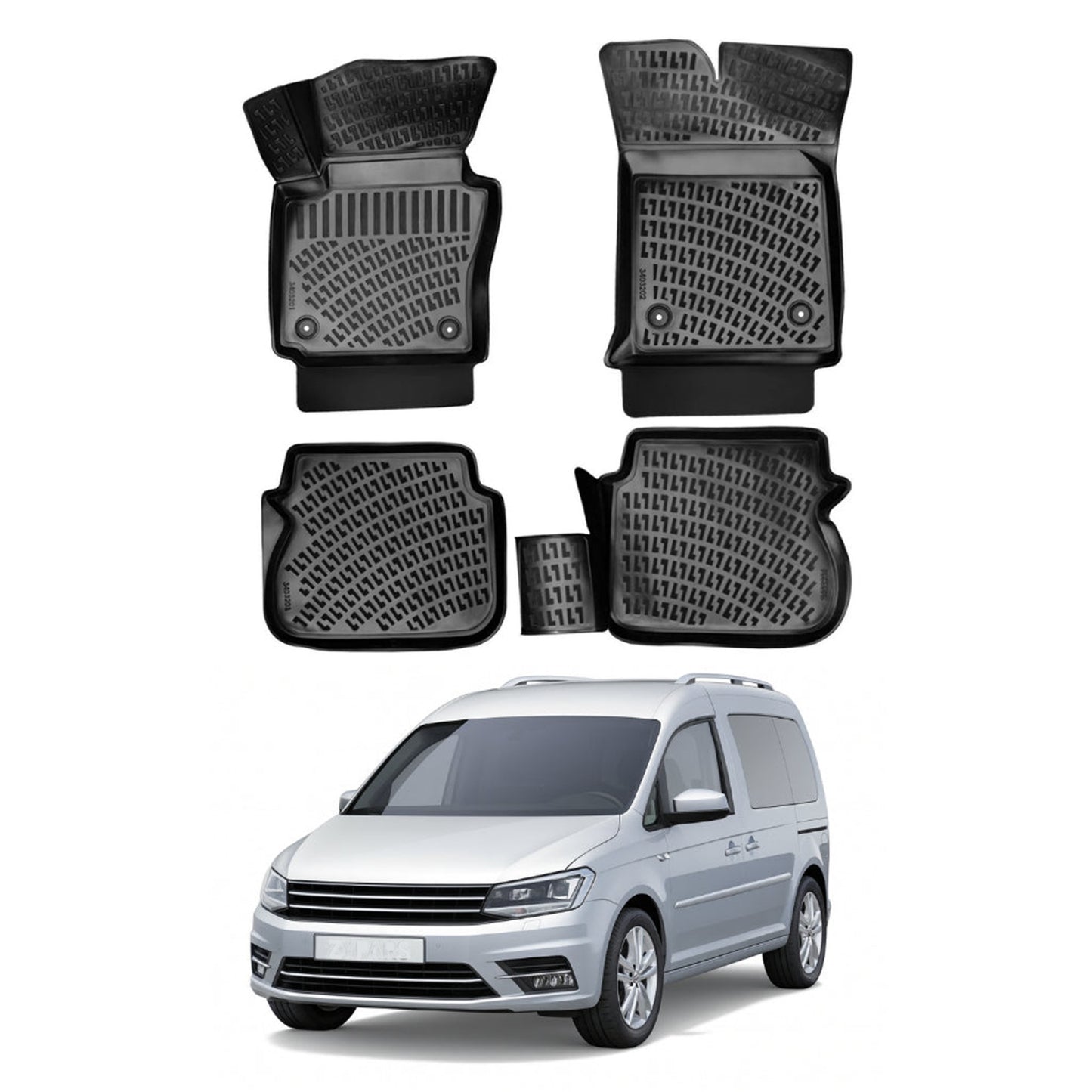 Volkswagen Caddy Floor Mats 2016-2020 - Auto Accessory SKU: 1102