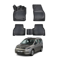 Volkswagen Caddy Floor Mats 2020-2026, TPE All Weather, Non Slip Car Interior Floor Liner