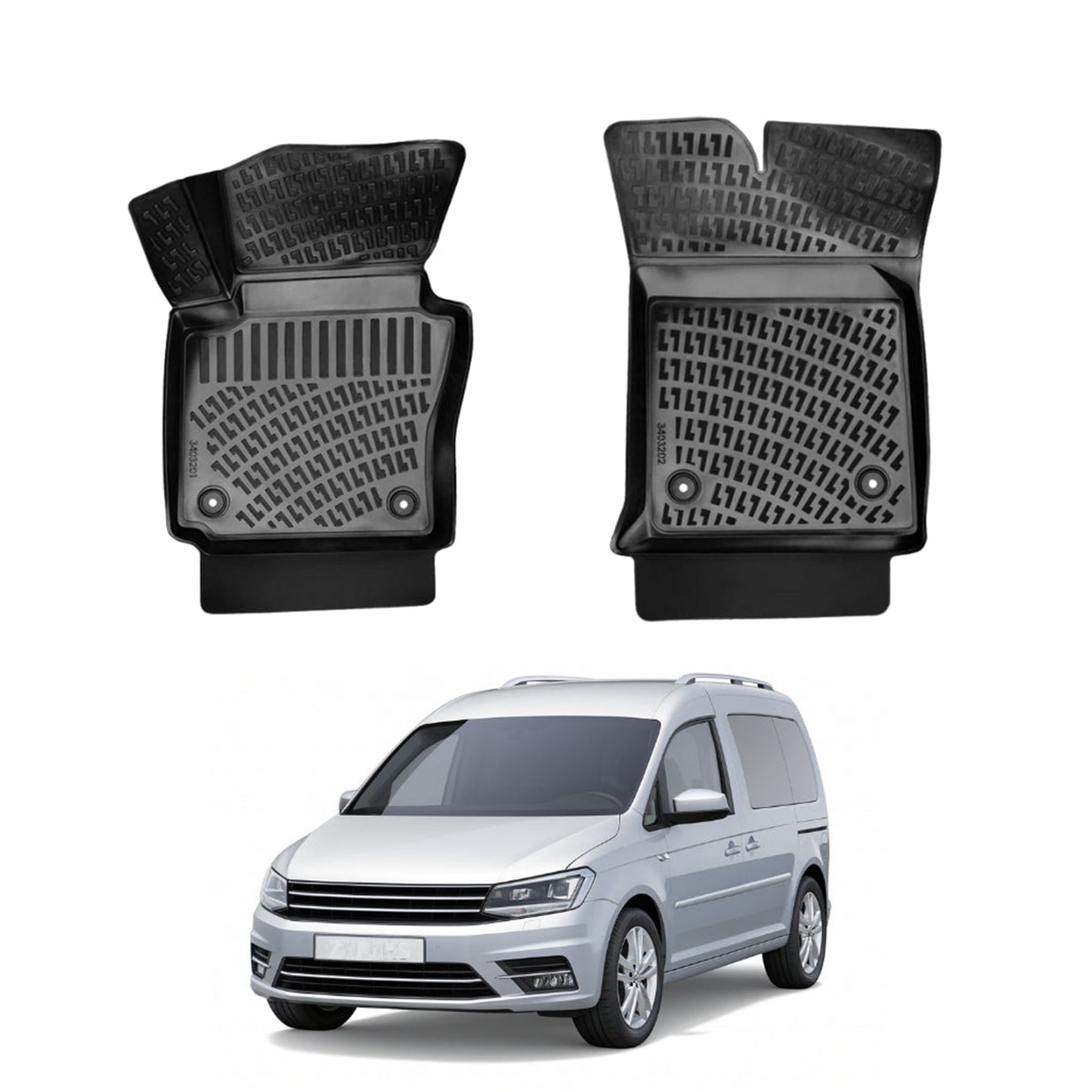 Volkswagen Caddy Floor Mats 2010-2015 - Auto Accessory SKU: 1105