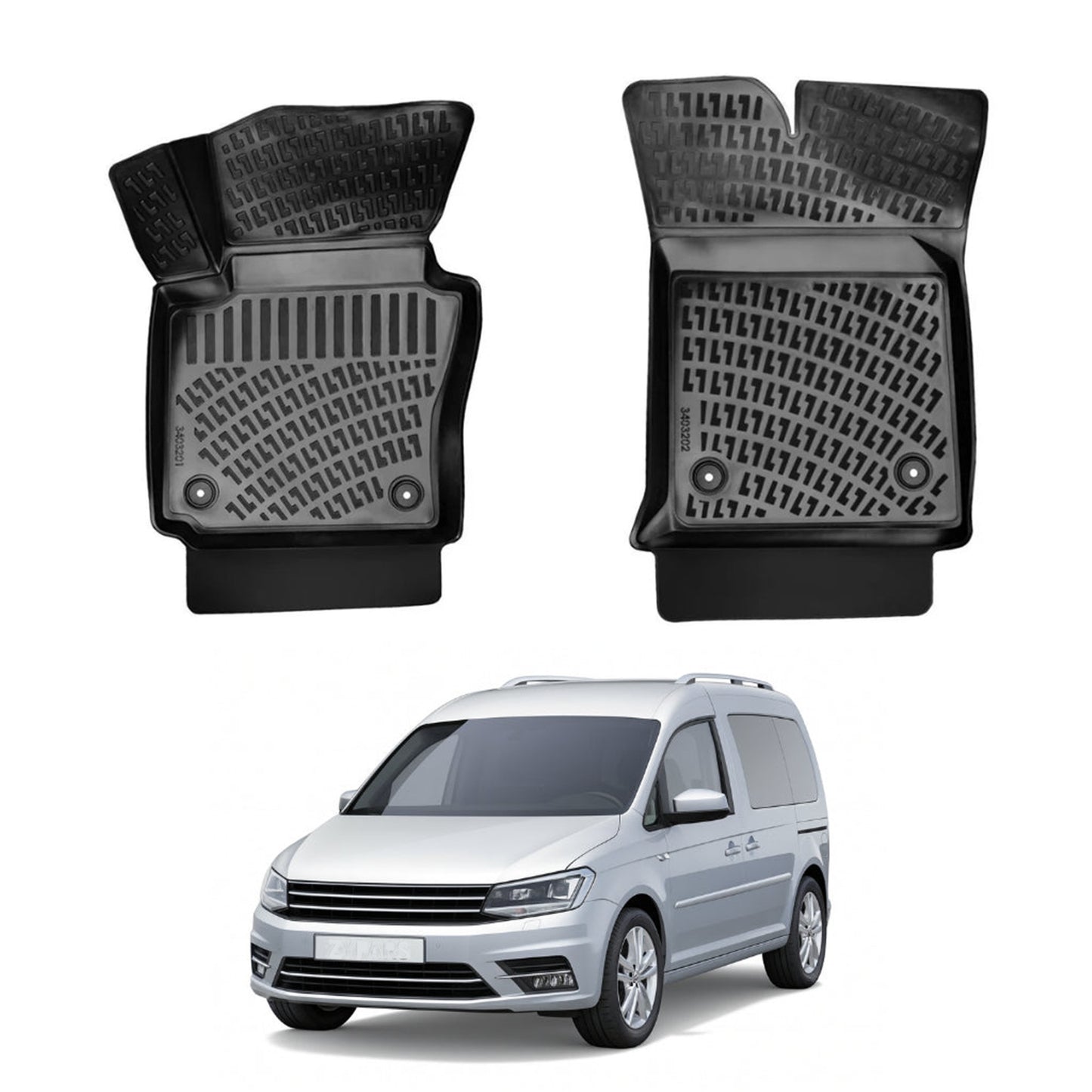 Volkswagen Caddy Floor Mats 2016-2020 - Auto Accessory SKU: 1106