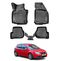 Volkswagen Golf Floor Mats 2003-2009, TPE All Weather, Non Slip Car Interior Floor Liner