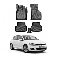 Volkswagen Golf Floor Mats 2012-2019, TPE All Weather, Non Slip Car Interior Floor Liner