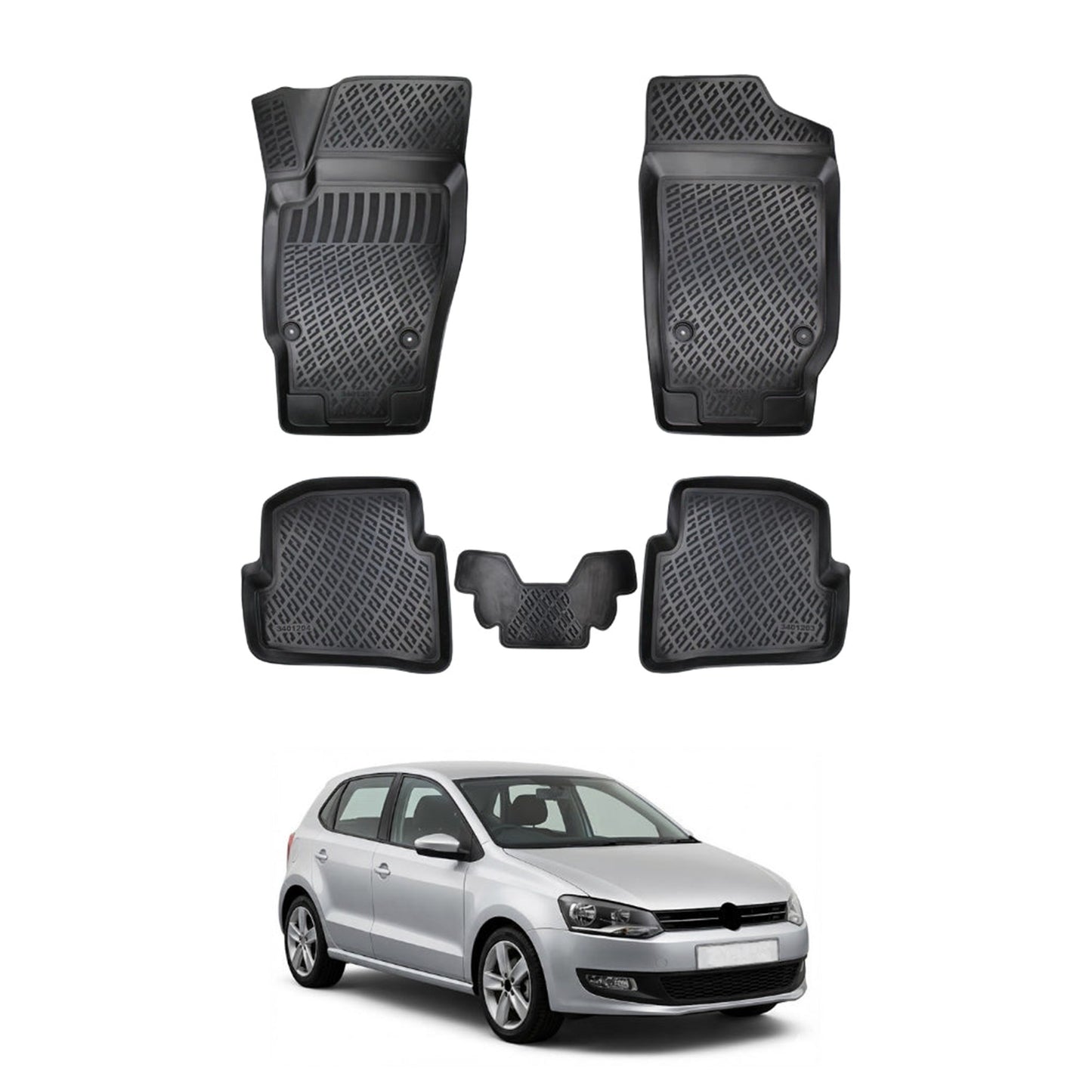Volkswagen Polo Floor Mats 2009-2017 - Auto Accessory