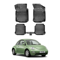 Volkswagen New Beetle Floor Mats 1998-2011, TPE All Weather, Non Slip Car Interior Floor Liner
