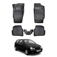 Volkswagen Polo Floor Mats 2002-2009, TPE All Weather, Non Slip Car Interior Floor Liner