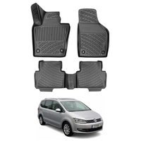 Volkswagen Sharan Floor Mats 2010-2026, TPE All Weather, Non Slip Car Interior Floor Liner