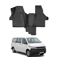 Volkswagen Transporter T6 Floor Mats 2019-2023, TPE All Weather, Non Slip Car Interior Floor Liner