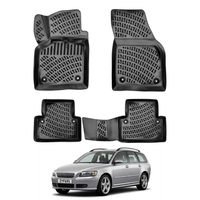 Volvo V50 Floor Mats 2004-2012, TPE All Weather, Non Slip Car Interior Floor Liner