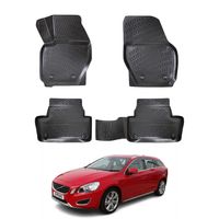 Volvo V60 Floor Mats 2010-2018, TPE All Weather, Non Slip Car Interior Floor Liner