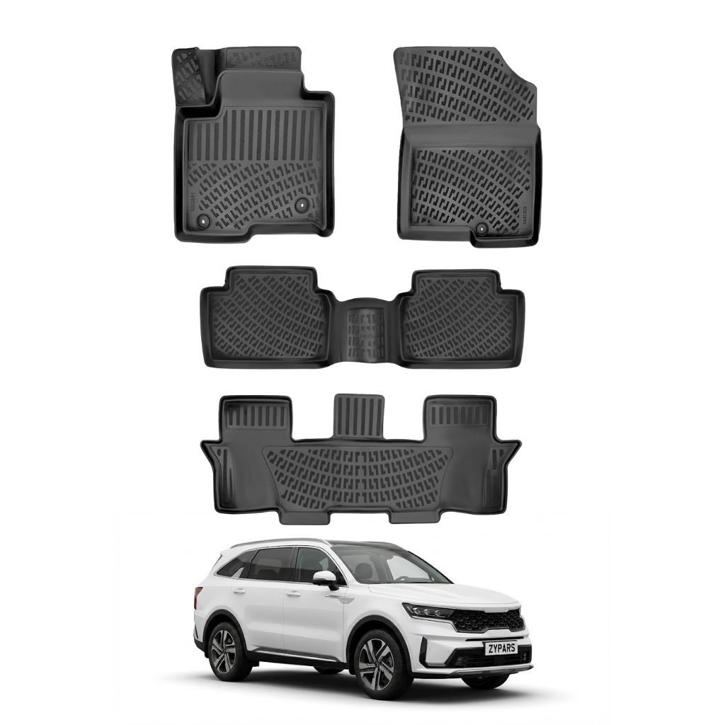 Kia Sorento Floor Mats 2021-2026 - Auto Accessory SKU: 1271