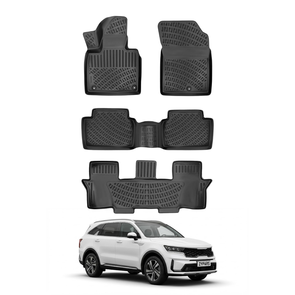 Kia Sorento Floor Mats 2021-2026 - Auto Accessory SKU: 1272
