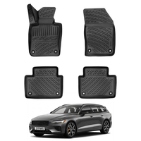 Volvo V60 Recharge Floor Mats 2021, TPE All Weather, Non Slip Car Interior Floor Liner