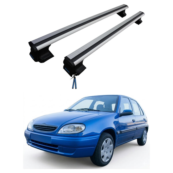Roof Rack Cross Bars for Citroen Saxo 1996-2003 120 CM, 75 Kg / 165 lbs Load