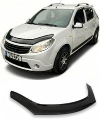 Dacia Sandero Hood Deflector 2008-2012, Hood Bug Shield, ABS Black