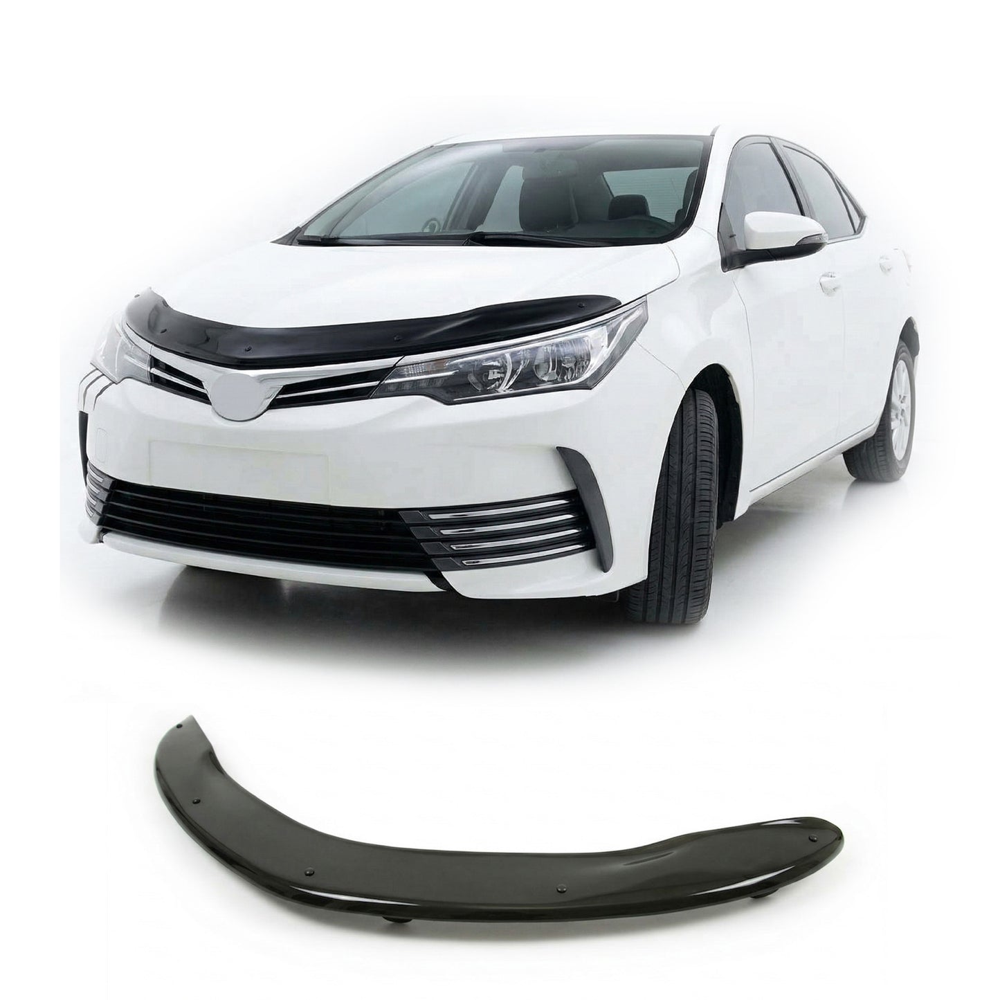 Toyota Corolla Hood Deflector 2013-2018, Hood Bug Shield, ABS Black