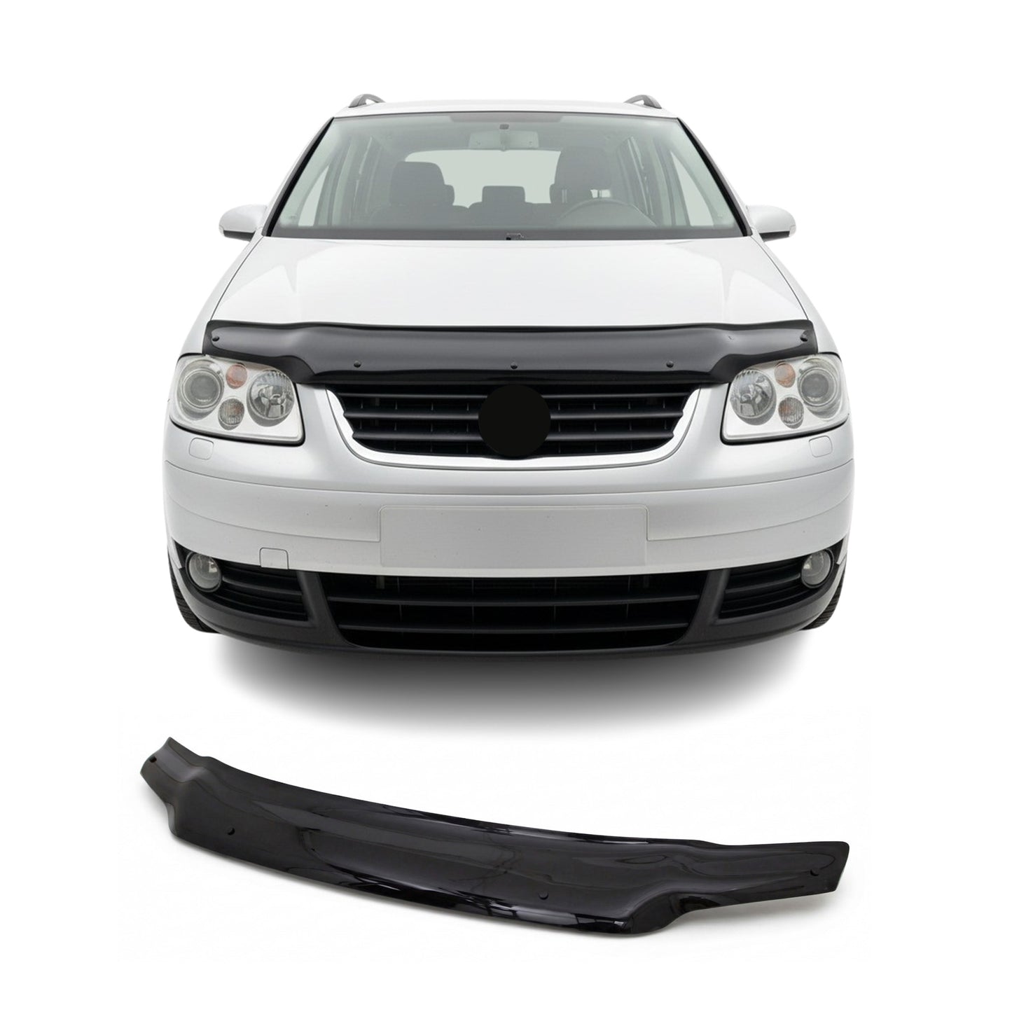 Volkswagen Touran Hood Deflector 2003-2006, Hood Bug Shield, ABS Black