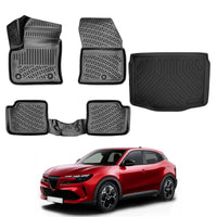 Alfa Romeo Junior Elettrica Floor Mats and Cargo Liner 2024-2026, All Weather TPE Front, Rear & Cargo Set