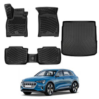 Audi e-Tron Floor Mats and Cargo Liner 2018-2022, All Weather TPE Front, Rear & Cargo Set