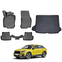 Audi Q2 Floor Mats and Cargo Liner 2016-2026, All Weather TPE Front, Rear & Cargo Set