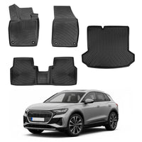 Audi Q4 e-tron Floor Mats and Cargo Liner 2018-2026, All Weather TPE Front, Rear & Cargo Set