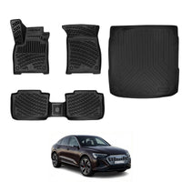 Audi Q8 e-Tron Sportback Floor Mats and Cargo Liner 2024-2026, All Weather TPE Front, Rear & Cargo Set