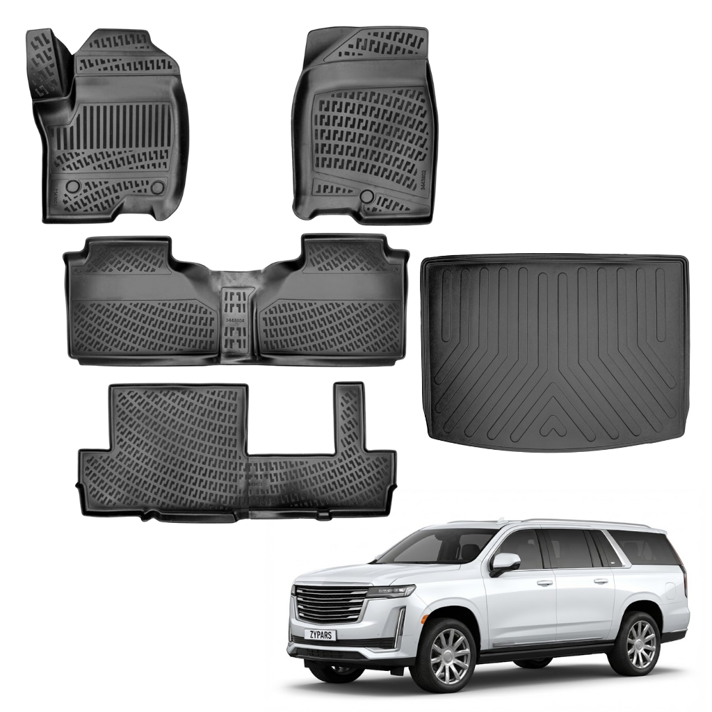 Cadillac Escalade ESV Floor Mats and Cargo Liner 2021-2026