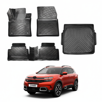 Citroen C5 Aircross Floor Mats and Cargo Liner 2017-2022, All Weather TPE Front, Rear & Cargo Set