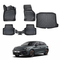 Cupra Leon Floor Mats and Cargo Liner 2023-2026, All Weather TPE Front, Rear & Cargo Set