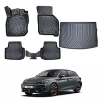 Cupra Leon Floor Mats and Cargo Liner 2023-2026, All Weather TPE Front, Rear & Cargo Set