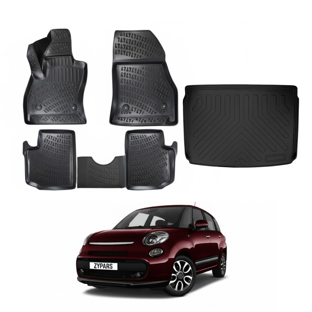 Fiat 500L Floor Mats and Cargo Liner 2012-2017 - Auto Accessory SKU: 4435