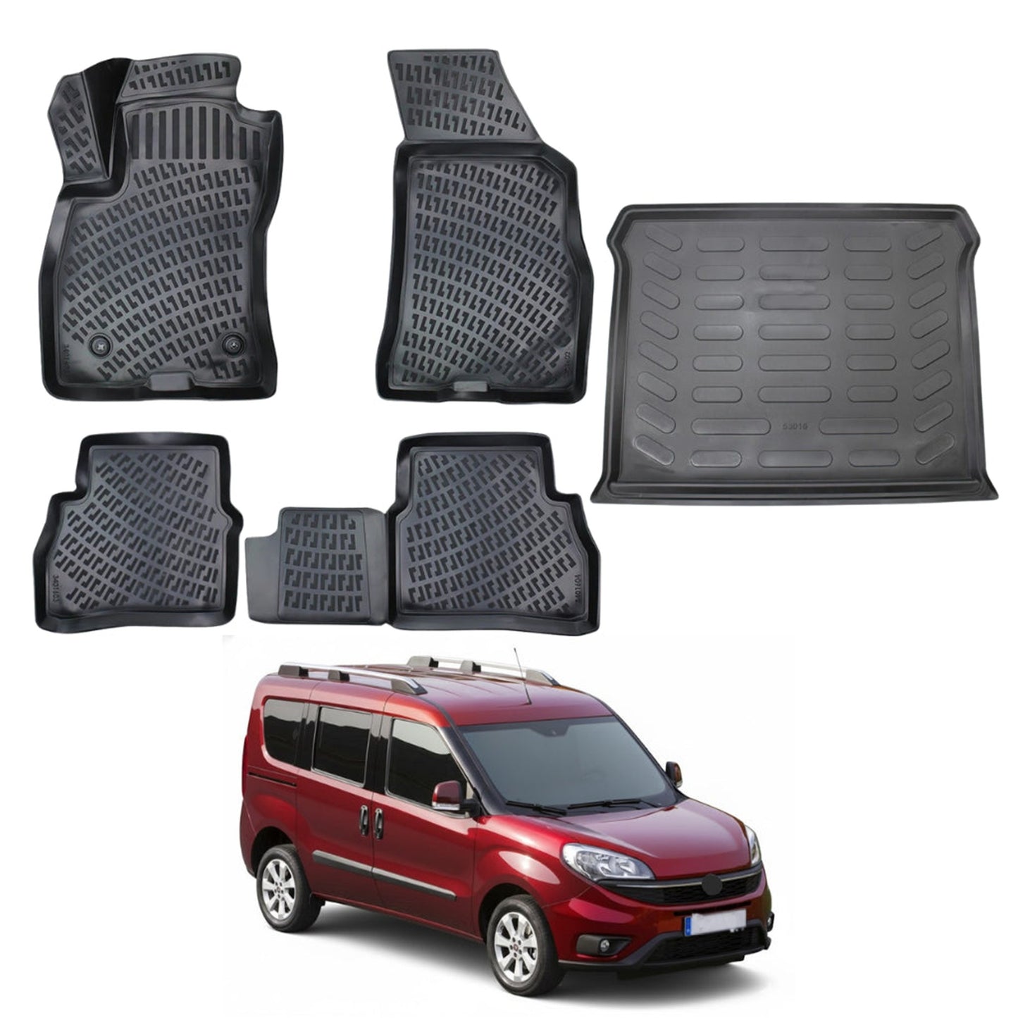 Fiat Doblo Floor Mats and Cargo Liner 2015-2022 - Auto Accessory