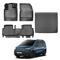 Fiat Doblo Floor Mats and Cargo Liner 2023-2026, All Weather TPE Front, Rear & Cargo Set