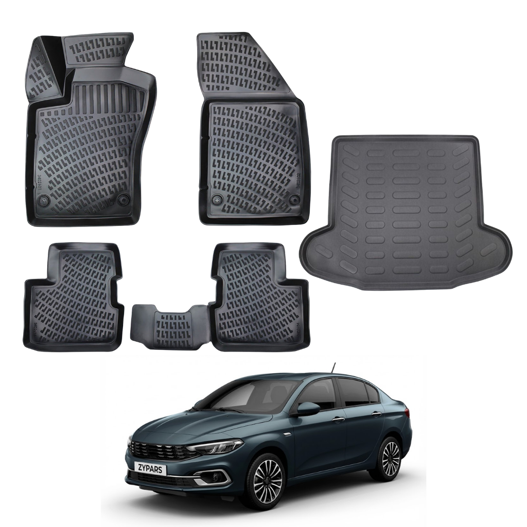 Fiat Egea Floor Mats and Cargo Liner 2015-2026 - Auto Accessory SKU: 4446