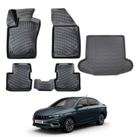 Fiat Egea Floor Mats and Cargo Liner 2015-2026, All Weather TPE Front, Rear & Cargo Set