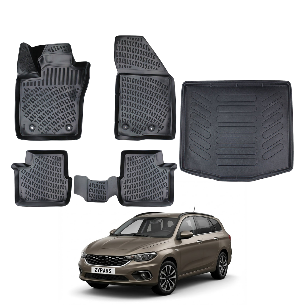 Fiat Egea Floor Mats and Cargo Liner 2015-2026 - Auto Accessory SKU: 4447