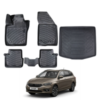 Fiat Egea Floor Mats and Cargo Liner 2015-2026, All Weather TPE Front, Rear & Cargo Set