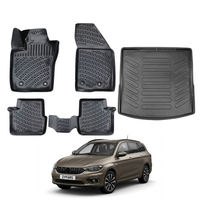 Fiat Egea Floor Mats and Cargo Liner 2015-2026, All Weather TPE Front, Rear & Cargo Set