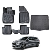 Fiat Egea Floor Mats and Cargo Liner 2015-2026, All Weather TPE Front, Rear & Cargo Set