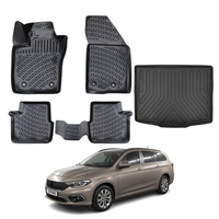 Fiat Egea Cross Wagon Floor Mats and Cargo Liner 2022-2026, All Weather TPE Front, Rear & Cargo Set