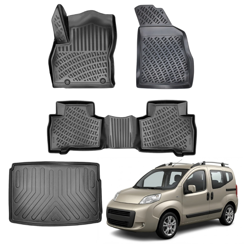 Fiat Fiorino Floor Mats and Cargo Liner 2007-2019 - Auto Accessory SKU: 4455