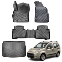 Fiat Fiorino Floor Mats and Cargo Liner 2007-2019, All Weather TPE Front, Rear & Cargo Set