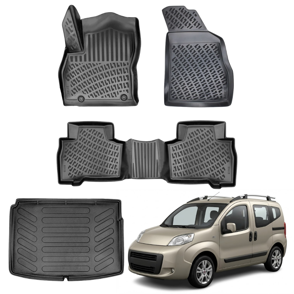 Fiat Fiorino Floor Mats and Cargo Liner 2007-2019 - Auto Accessory SKU: 4456