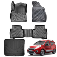Fiat Fiorino Floor Mats and Cargo Liner 2020-2026, All Weather TPE Front, Rear & Cargo Set