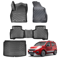Fiat Fiorino Floor Mats and Cargo Liner 2020-2026, All Weather TPE Front, Rear & Cargo Set