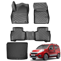 Fiat Fiorino Floor Mats and Cargo Liner 2020-2026, All Weather TPE Front, Rear & Cargo Set