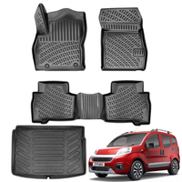 Fiat Fiorino Floor Mats and Cargo Liner 2020-2026, All Weather TPE Front, Rear & Cargo Set