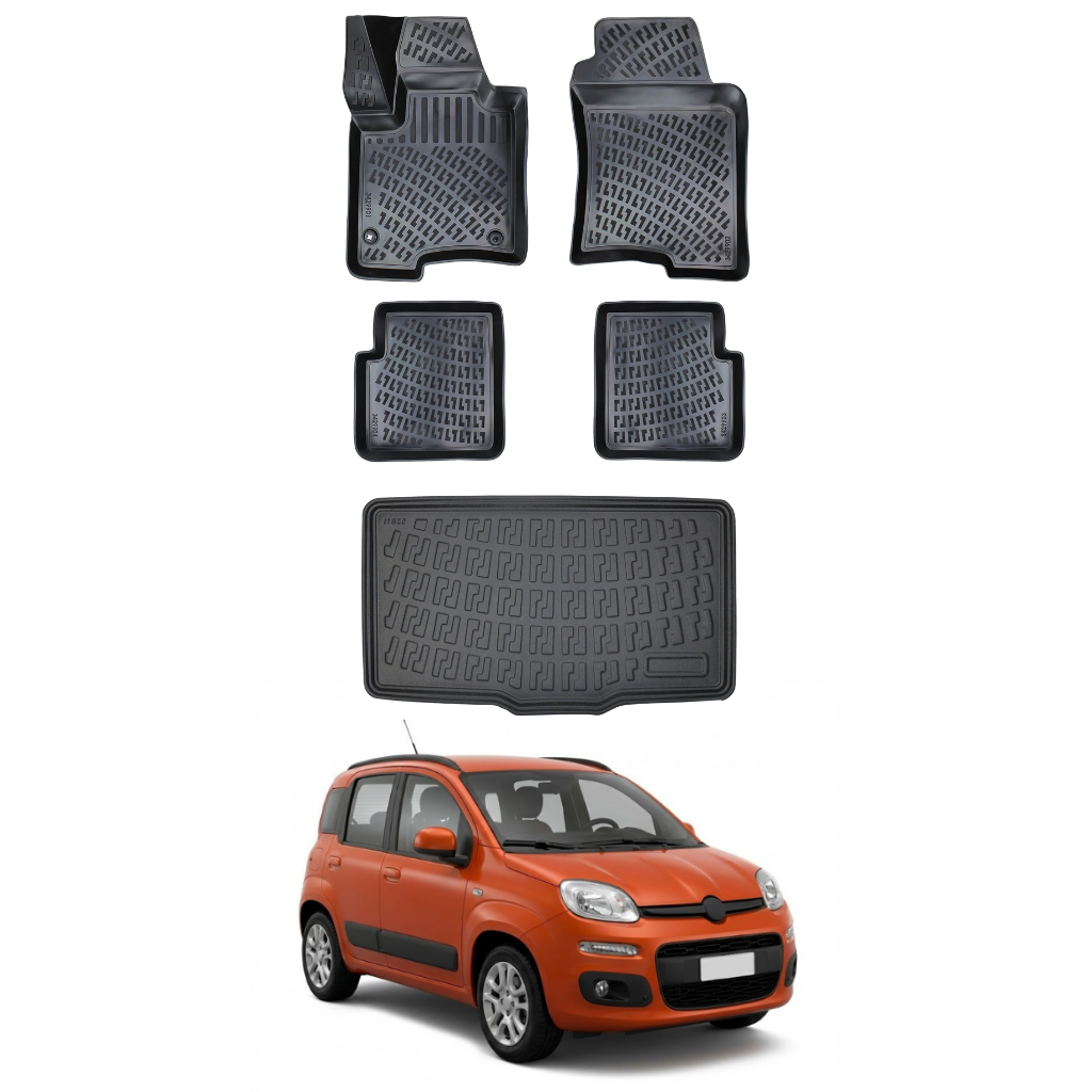 Fiat Panda Floor Mats and Cargo Liner 2011-2026